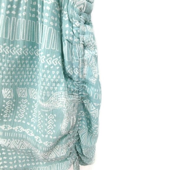 New Minkpink Getaway Drawstring Playsuit Womens M Aqua Romper V Neck - Picture 5 of 7